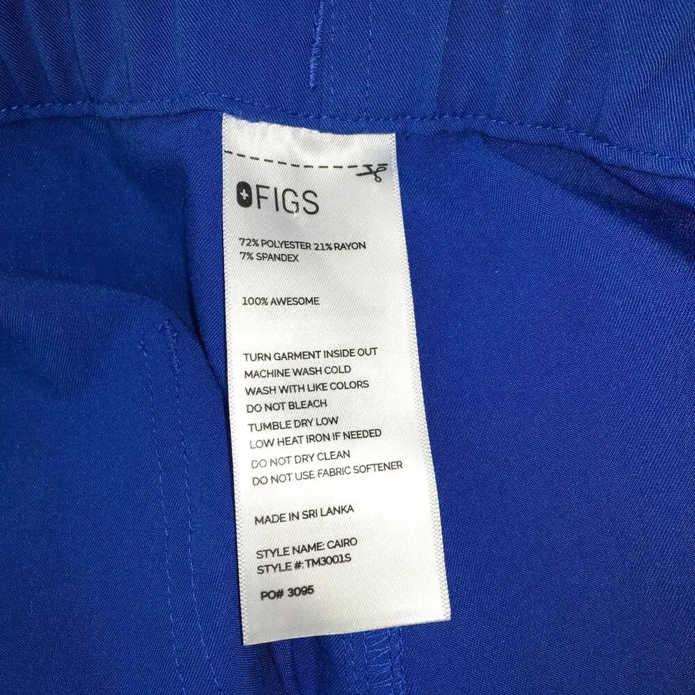 FIGS Mens Cairo Cargo Scrub Pants Royal Blue X Large Short XL/S Nursing Medical